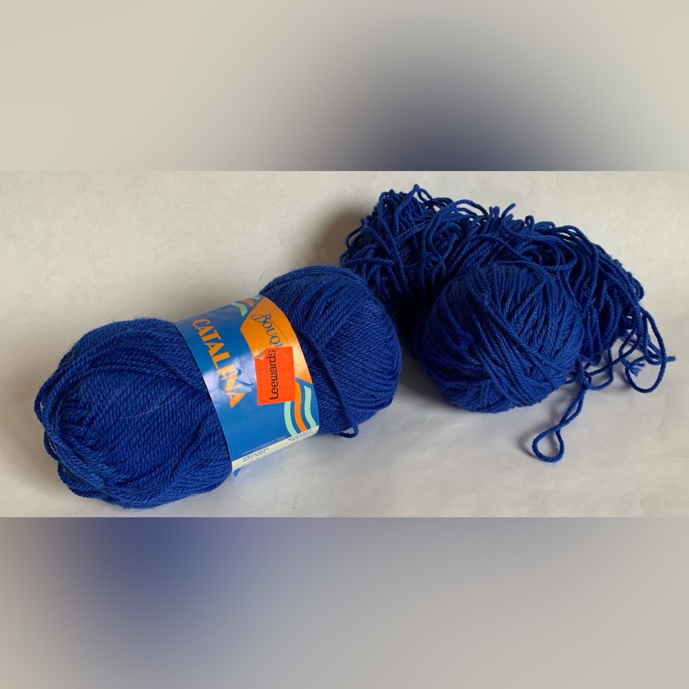 CATALINA Bouquet Yarn Color 5667 Royal Blue Lot 9693 50g Acrylic Skein + extras
